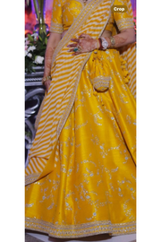 Sabyasachi Yellow floral embroidered lehenga set