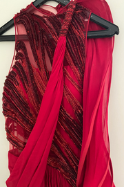 Gaurav Gupta Red Saree Gown
