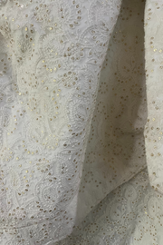 Megha & Jigar White Chikankari lehenga