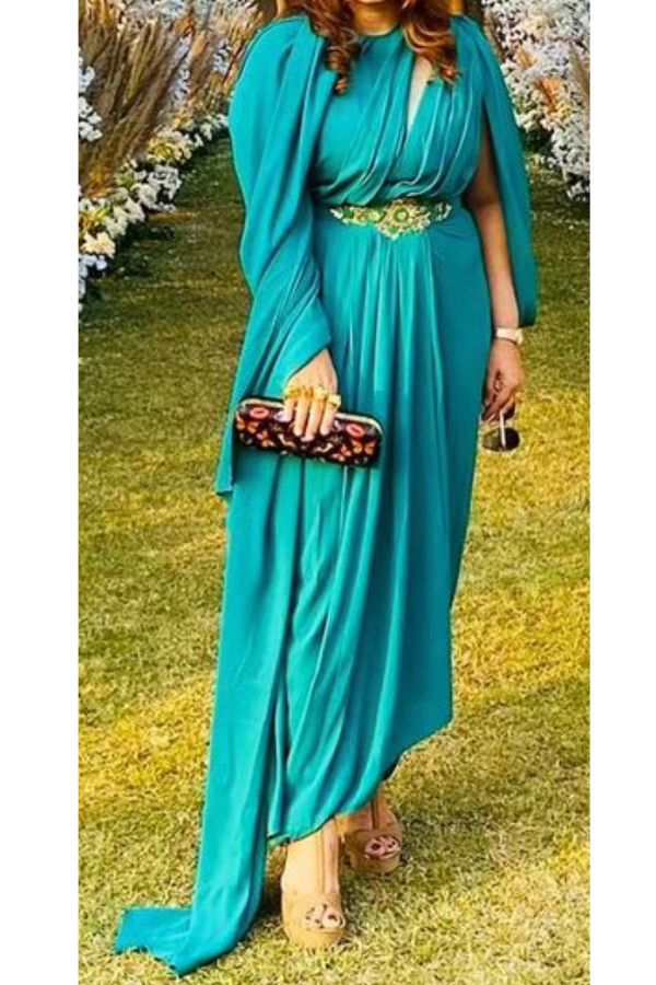 Tarun Tahiliani turquoise gown