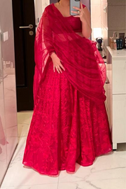 Anita Dongre Pink embroidered lehenga