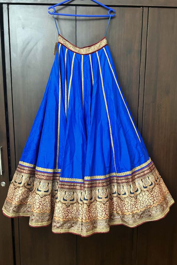 Tarun tahiliani Blue printed zardosi lehenga