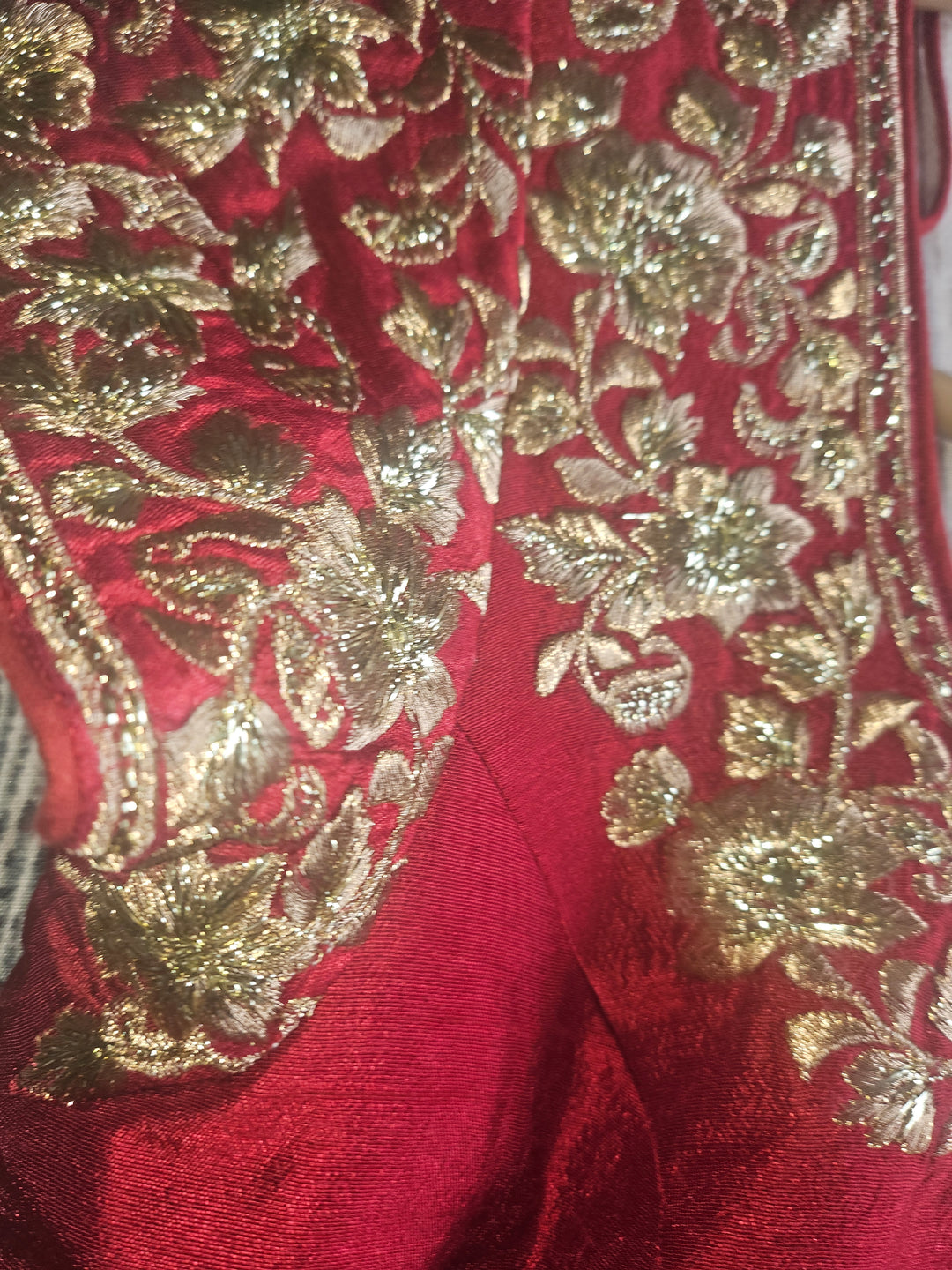 Vikram Phadnis Red Embroidered Anarkali Set