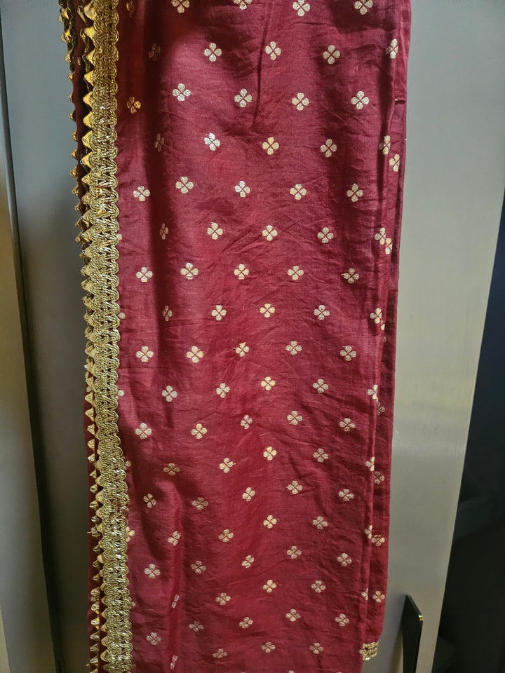 Vikram Phadnis Red Embroidered Anarkali Set