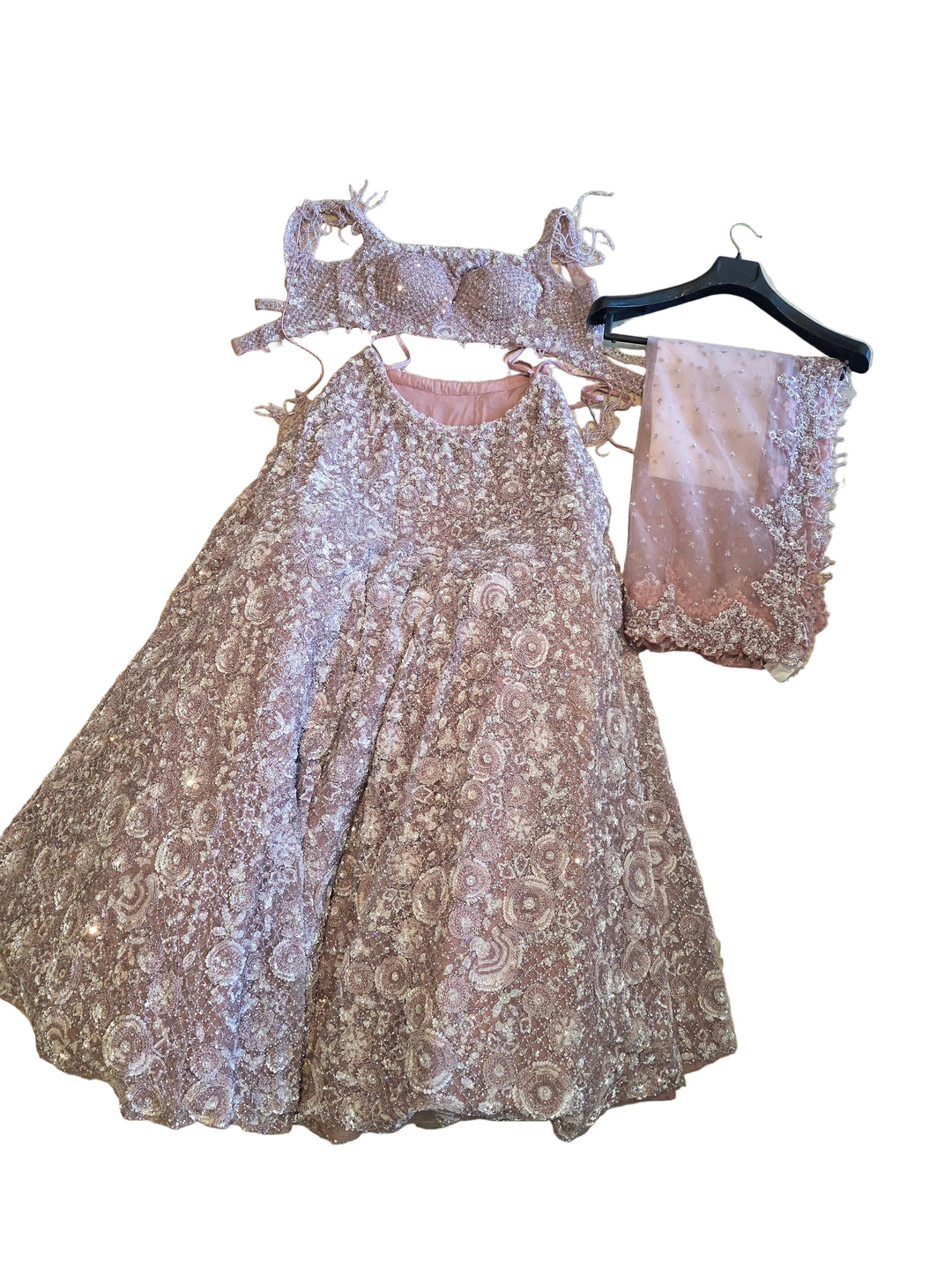 Seema Gujral Mauve Embellished Lehenga Set