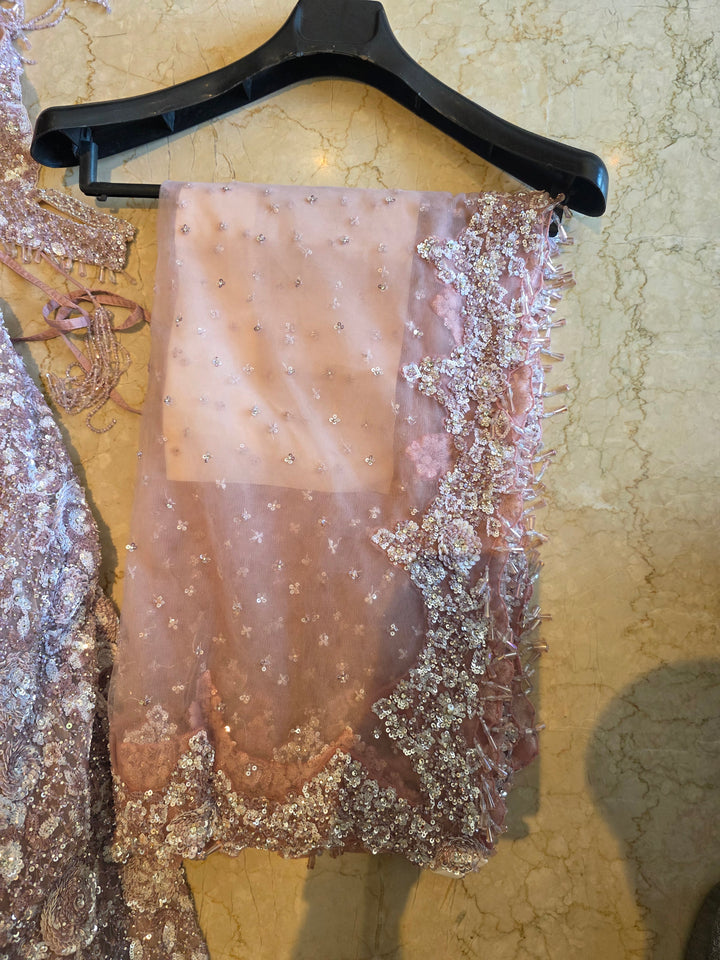 Seema Gujral Mauve Embellished Lehenga Set
