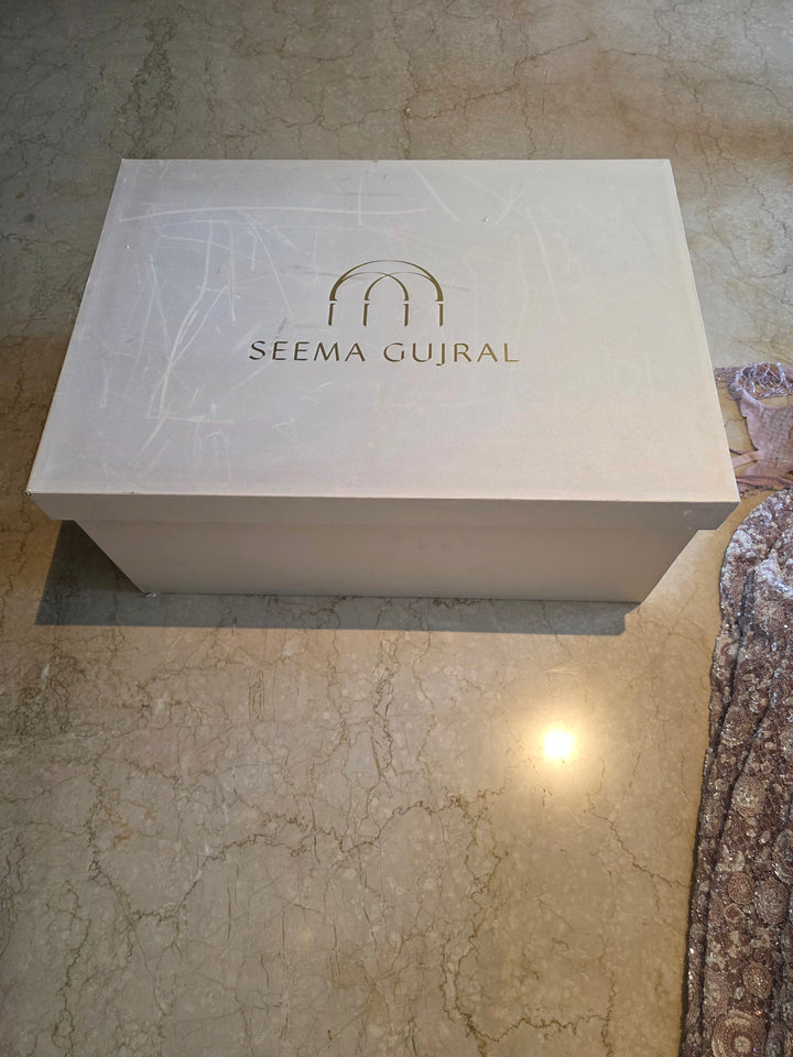 Seema Gujral Mauve Embellished Lehenga Set