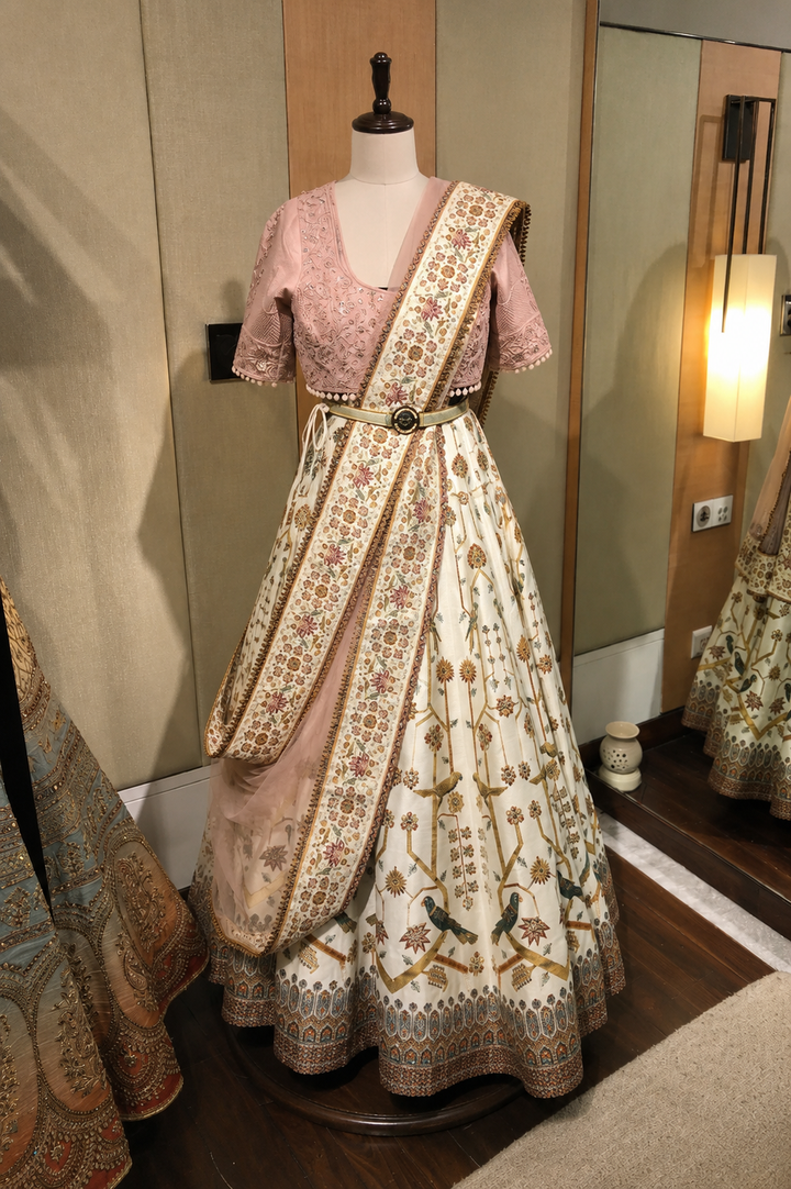 JJ Valaya Printed Lehenga Set