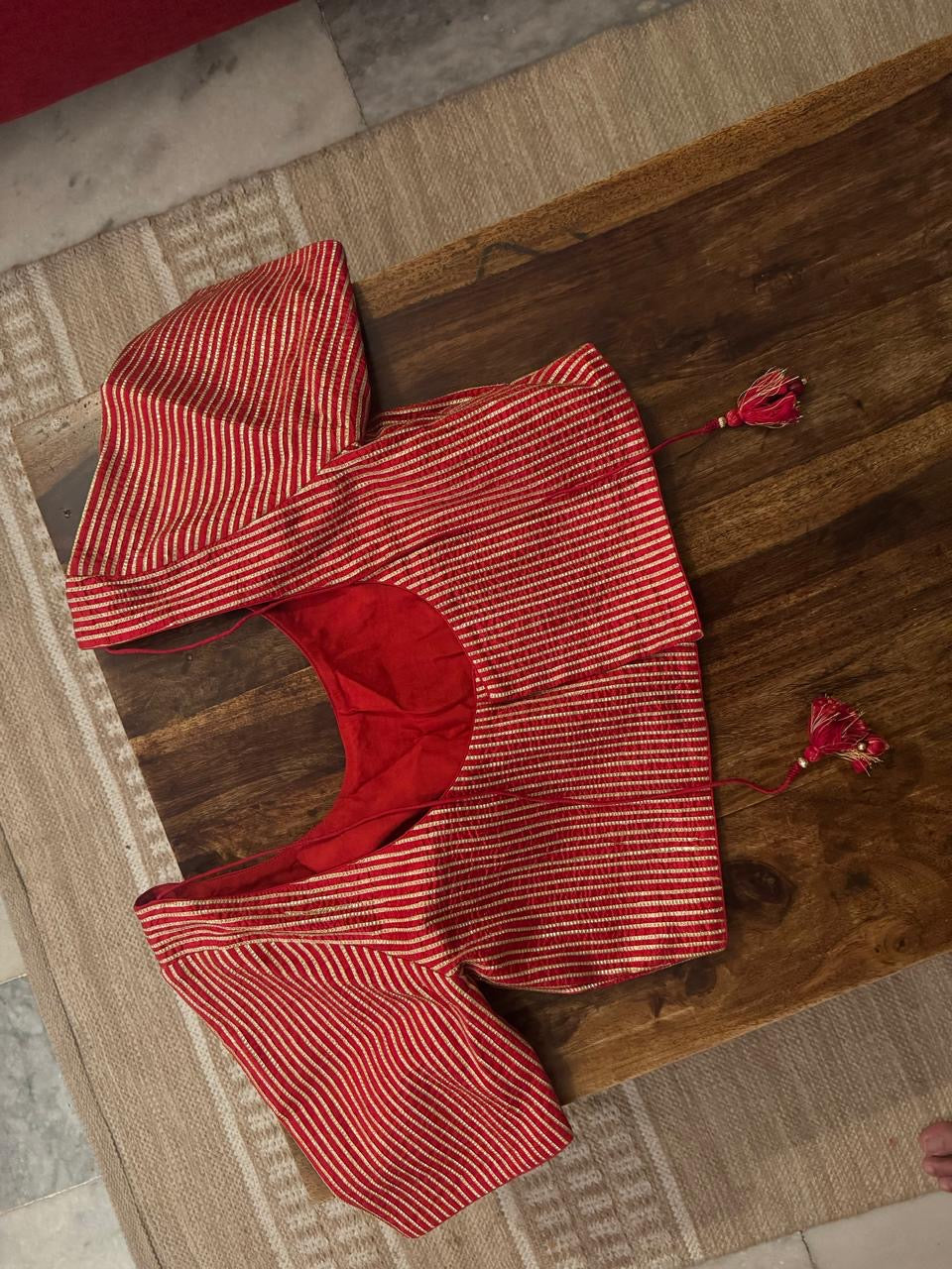 Anita Dongre Red & Gold Banarasi Lehenga Set