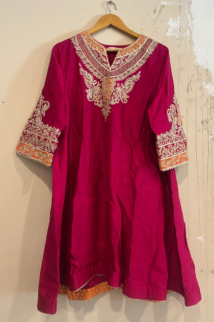 Sheetal Batra Hot pink kurta set – Kuro Clothing India