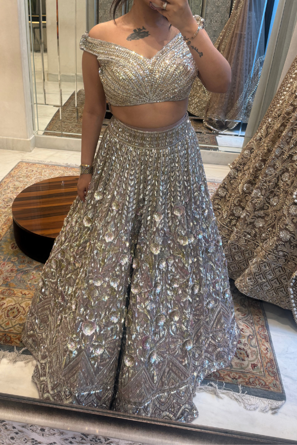 Crop Top Manish Malhotra Chaniya Choli Manish Malhotra Mauve