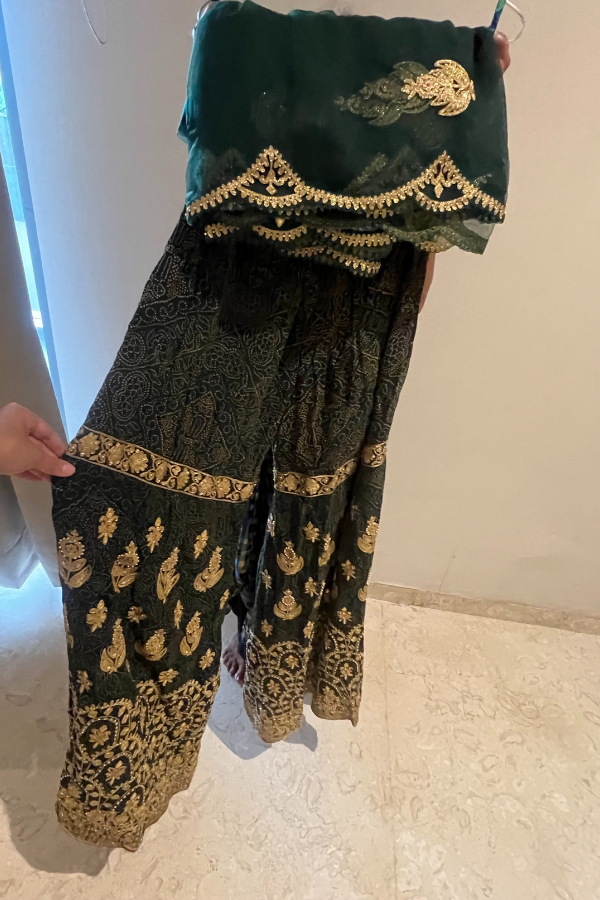 2 Rimple Rimple & Harpreet green gharara set – Kuro