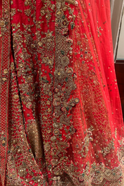 Dolly J red bridal lehenga