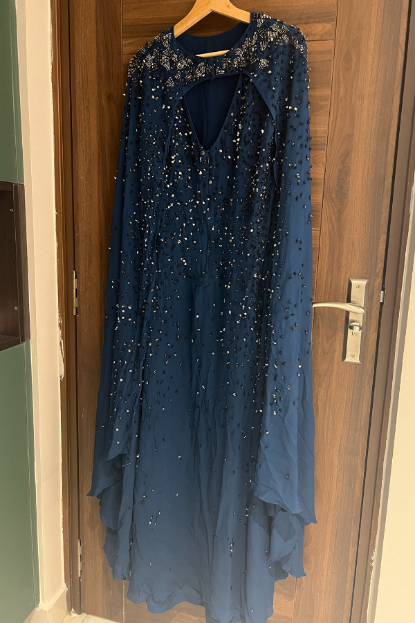 Rohit Gandhi Rahul Khanna Blue embellished gown