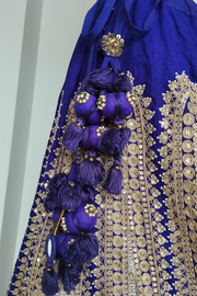 Sabyasachi Blue & Gold embroidered lehenga set