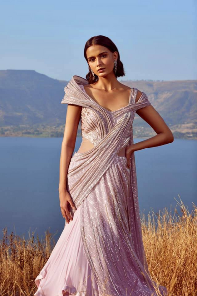 Gaurav Gupta Pink sculpted gown