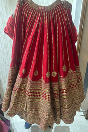 Sabyasachi red embroidered lehenga