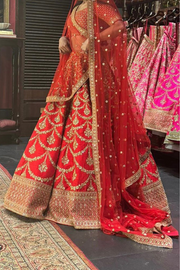 Sabyasachi Red embroidered Lehenga