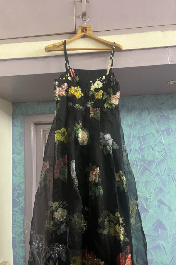 Ritu Kumar Asymmetrical floral dress