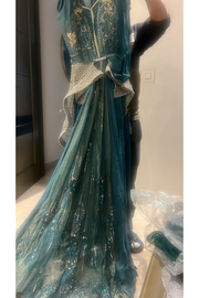 Sulakshana Monga teal embellished gown