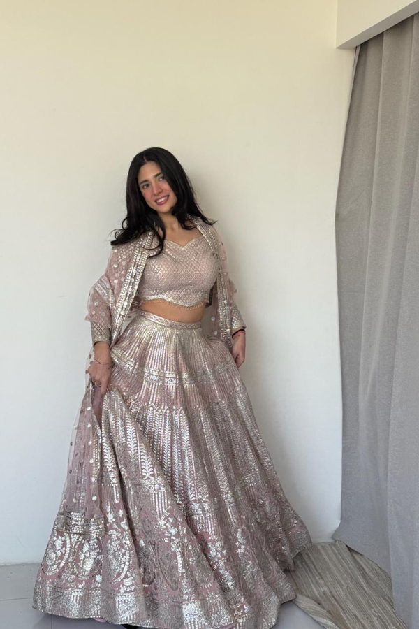 Blush pink lehenga set