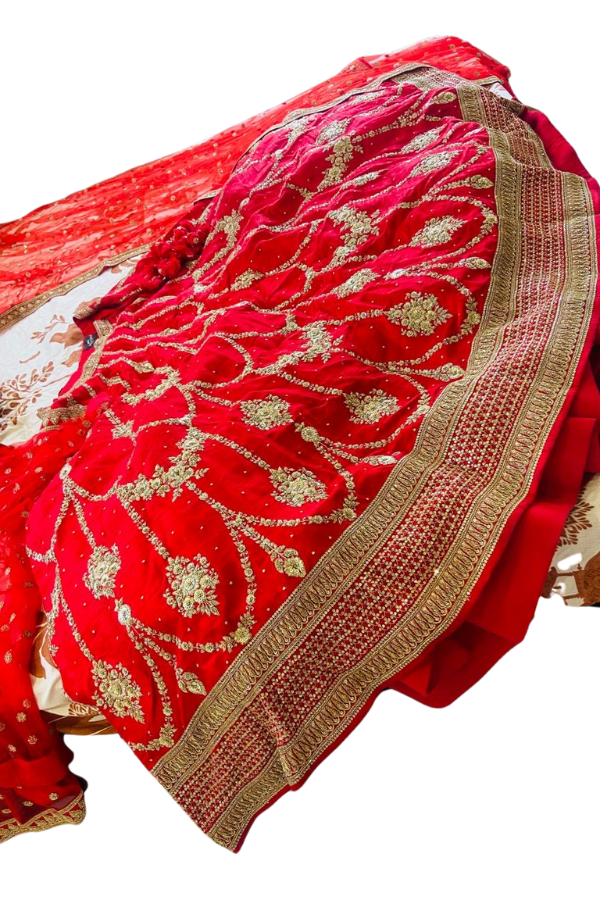 Sabyasachi Red embroidered bridal lehenga