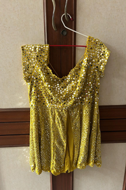 Seema Gujral Yellow Sharara Set With Mirror Work