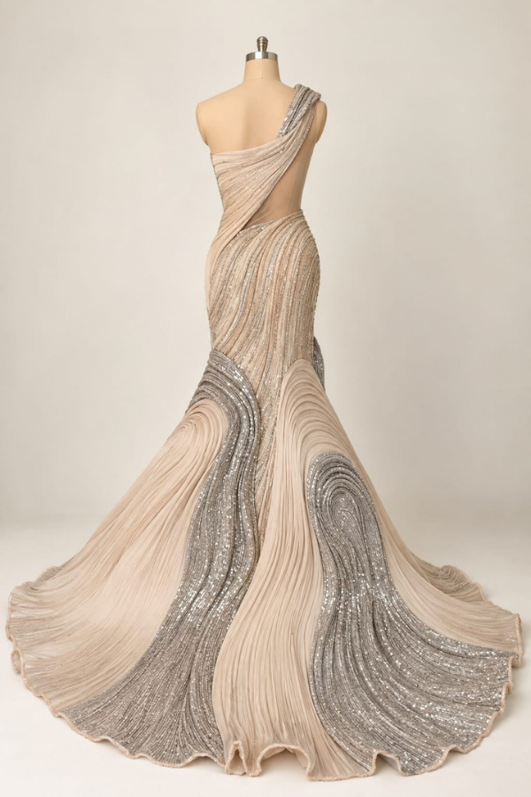 Moonstone mermaid gown