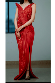 Gaurav Gupta sculpted red gown