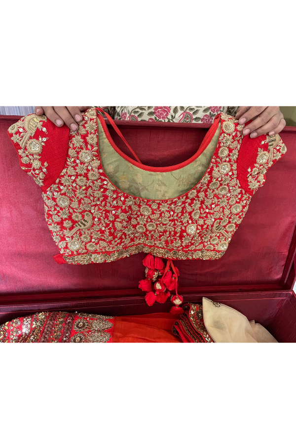 Sabyasachi red bridal lehenga