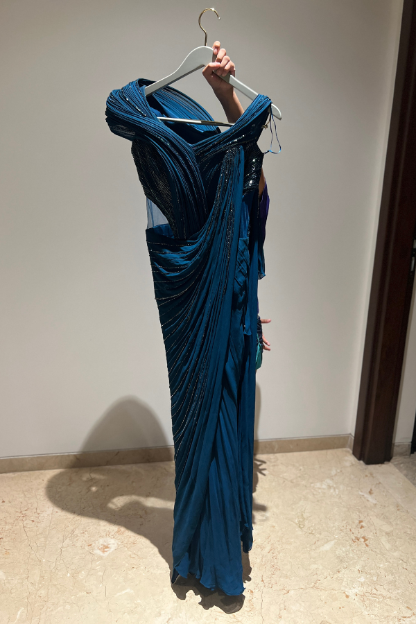 Gaurav Gupta Blue drape saree