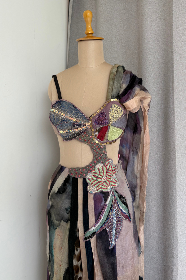 Floral Pre-draped Saree