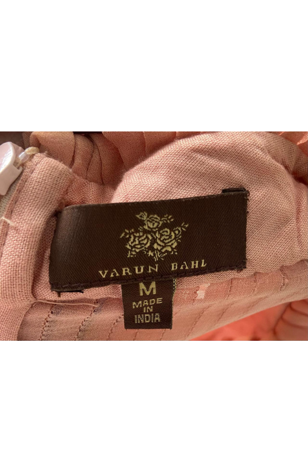 Varun Bahl dusty pink pleated top