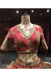 Sabyasachi Red embroidered bridal lehenga