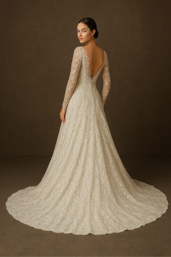 Ivory Cascade Gown