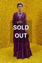 Mahima Mahajan purple banarsi Chanderi anarkali