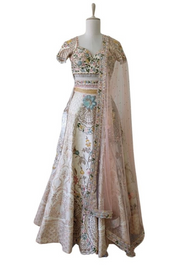 Gazal Gupta ivory embroidered lehenga