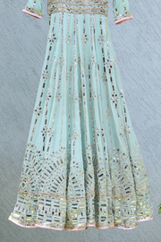 Abu jani sandeep khosla blue anarkali set