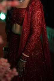 Surabhi Chopra Red embellished lehenga