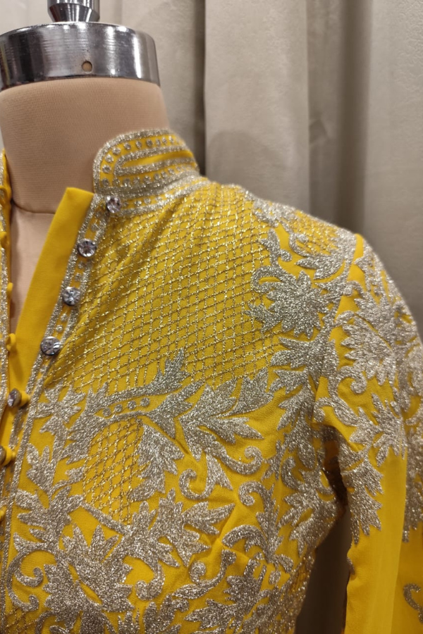 ASAL by Abu Sandeep yellow kurta set