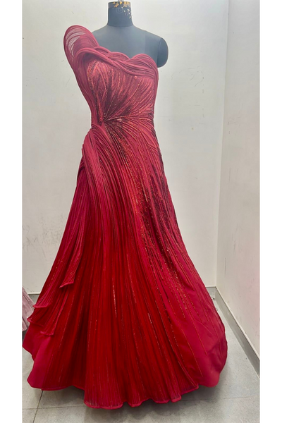 Gaurav Gupta red embellished gown