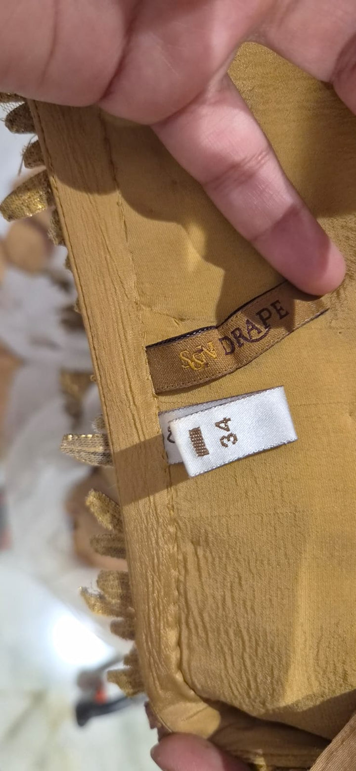 Shantanu & Nikhil Gold Embellished Gown