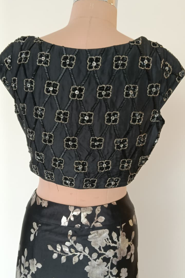 Draped floral Dhoti Saree