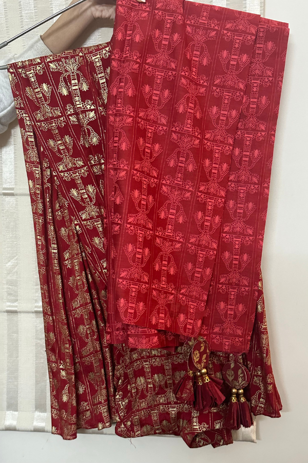 Masaba Scarlet Chanderi Anarkali Set