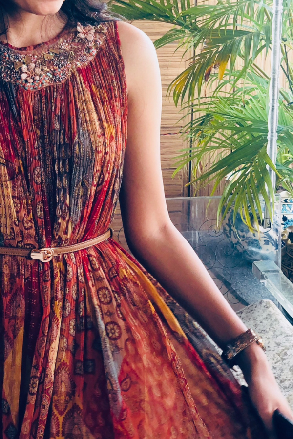 ritu kumar cocktail dresses Buy RI.Ritu Kumar Black Multi Ari with Tikki-H Emb Petunia Dress Online