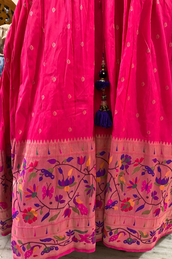 Pink Paithani Lehenga