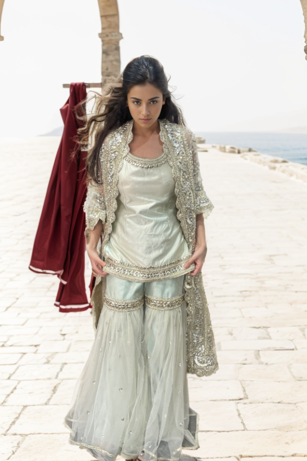 Mint sharara set