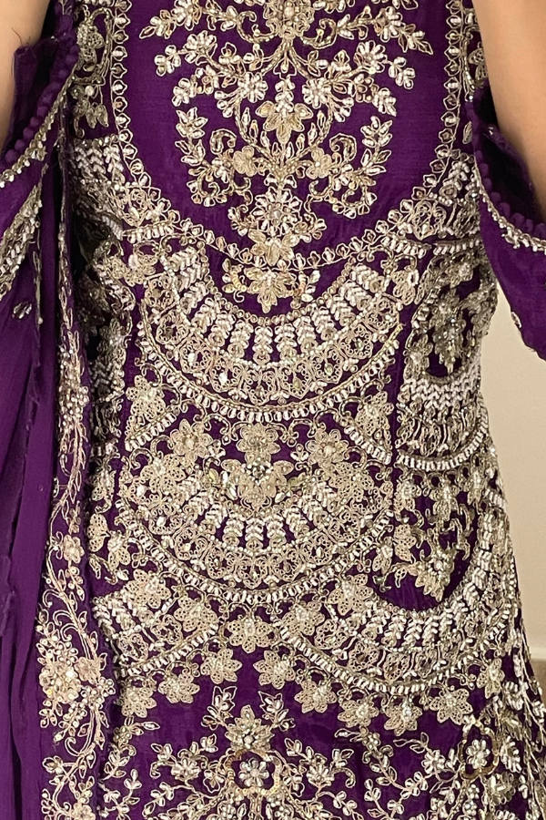 Purple sharara set