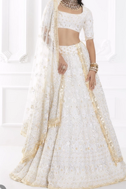 IVORY KASHMIRI SEQUINS LEHENGA SET