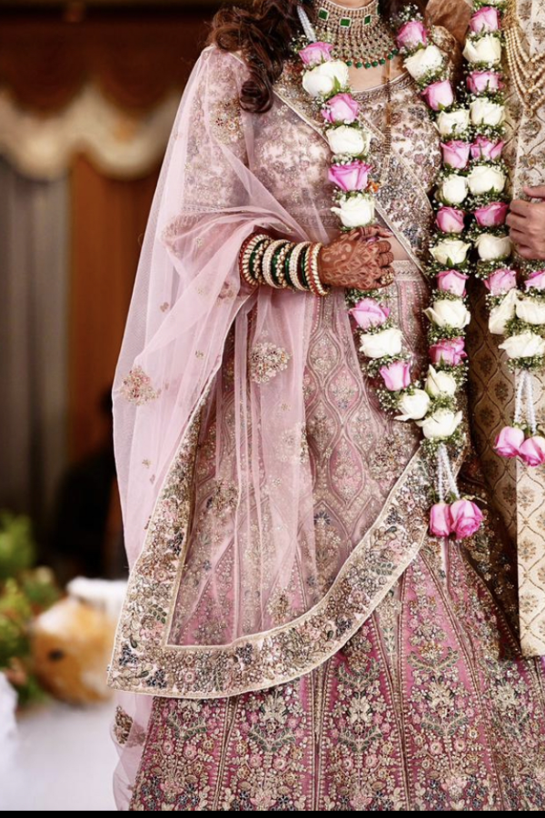 Mohey Rose Pink Lehenga – Kuro Clothing India - Main Image